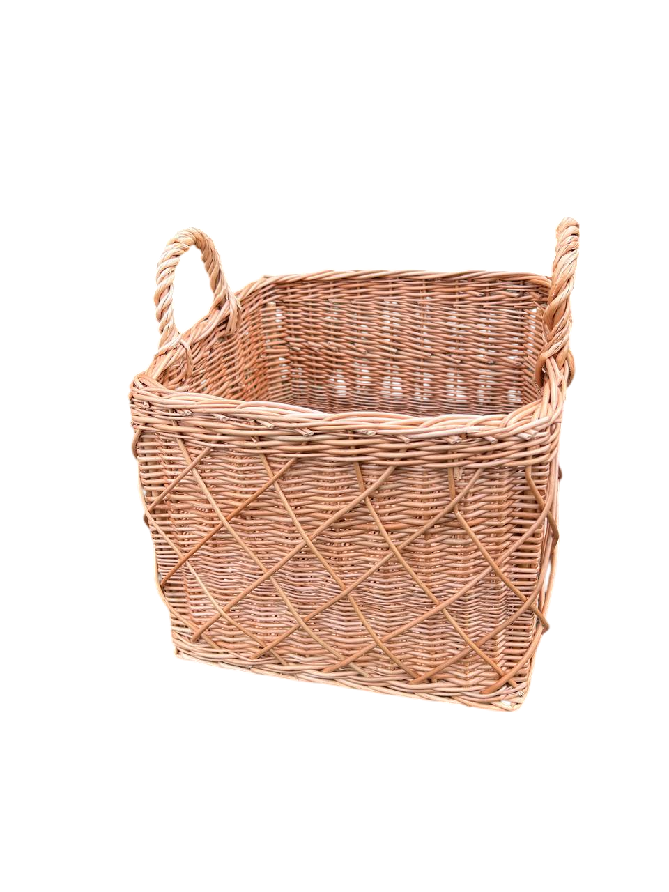 Корзина с ручками плетеная из лозы Бежевый (29011480)