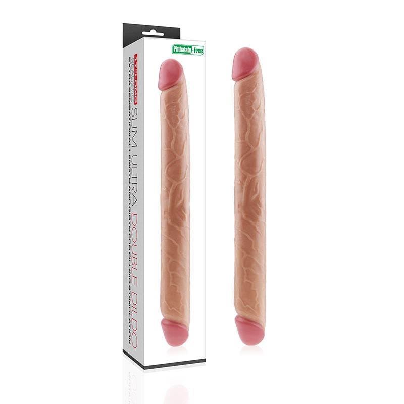 Фаллоимитатор двухсторонний LoveToy KingLoveToySized Realistic Slim Ultra Double Dildo 17 см
