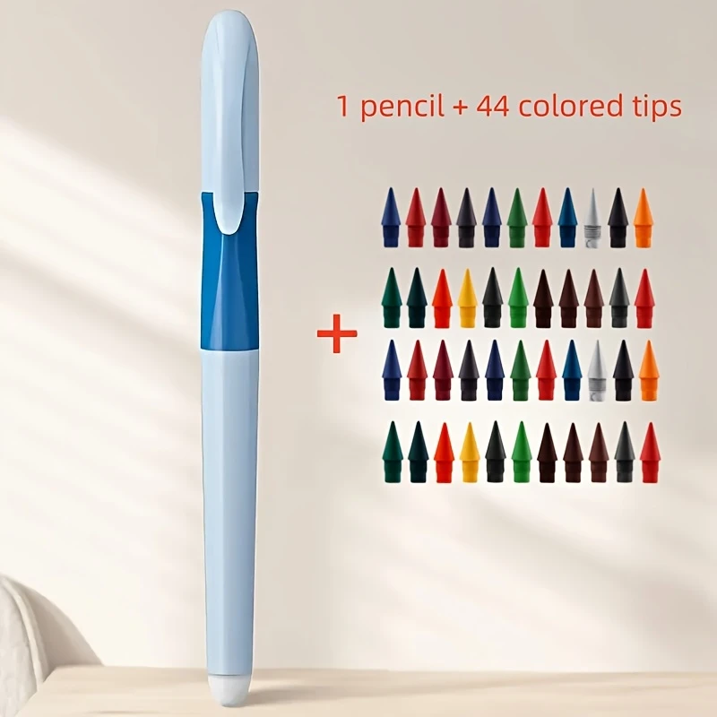 Олівець з 44 наконечниками та вбудованою на корпусі гумкою Синій (2611323028) - фото 2 Олівець з 44 наконечниками та вбудованою на корпусі гумкою Синій (2611323028) - фото 2