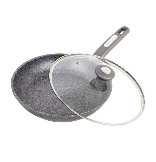 Сковорода Kamille Granite Ø 26 см з кришкою (KM-4272GR)