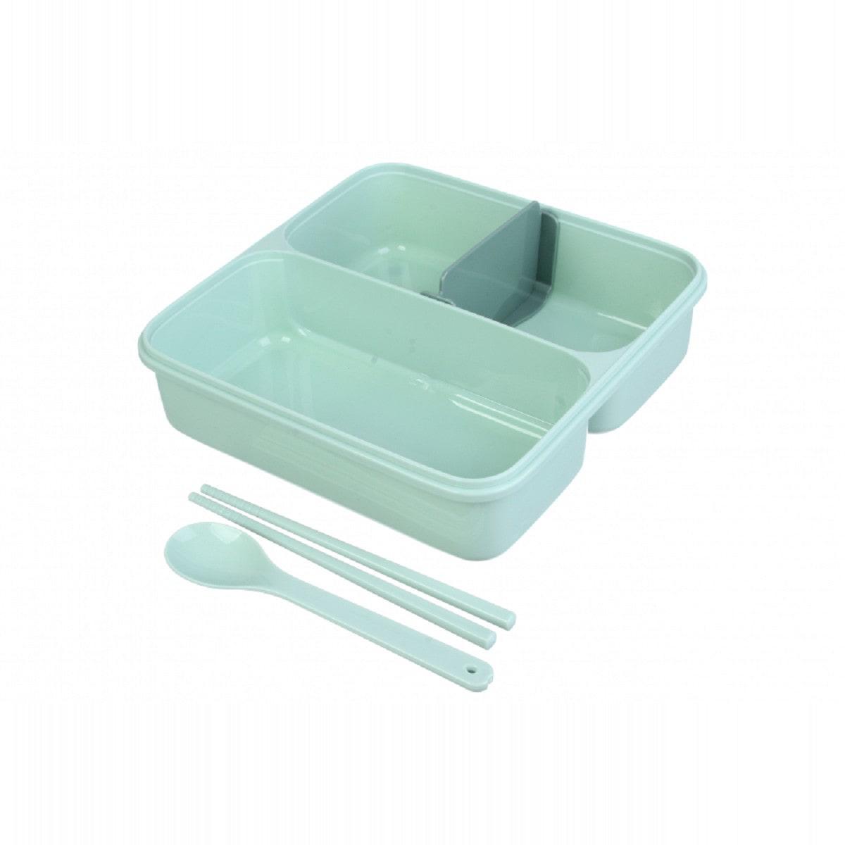 Ланчбокс с приборами 1100 мл 2 шт. Yellow/Blue/Green (с012) - фото 2 Ланчбокс с приборами 1100 мл 2 шт. Yellow/Blue/Green (с012) - фото 2