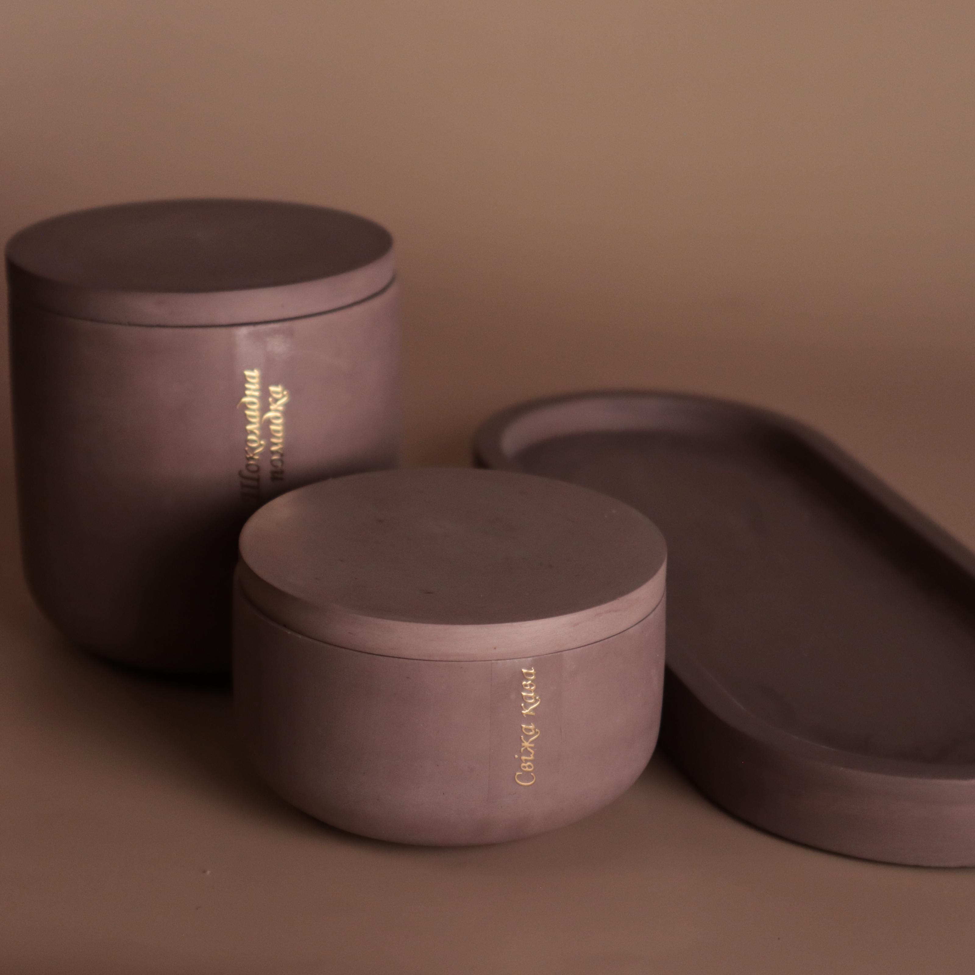 Подарунковий набір аромасвічок Wax Harmony Ваніль з підставкою овальна 100/264 мм Коричневий (3000302)