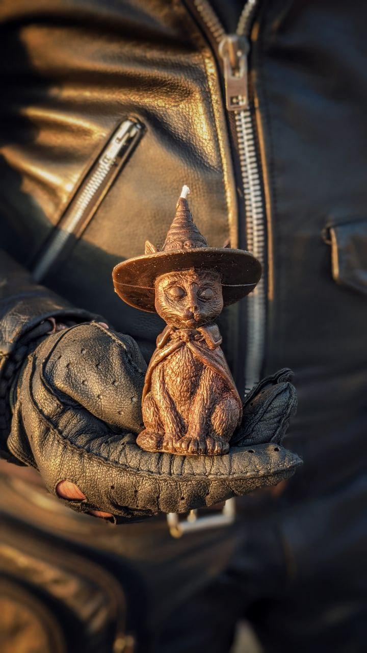 Свеча восковая Котик в шляпе