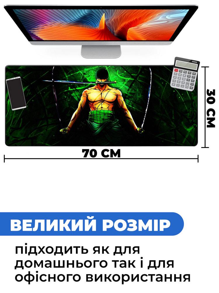 Коврик для мышки SHLab One Piece Roronoa Zoro 02 70х30 см (32987) - фото 3