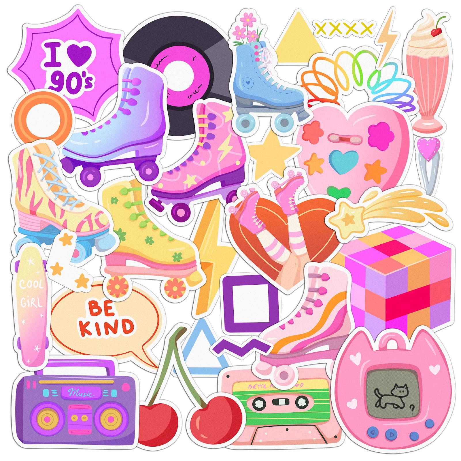 Набор cтикеров Lex Altern 90-е виниловые 31 шт. - фото 1