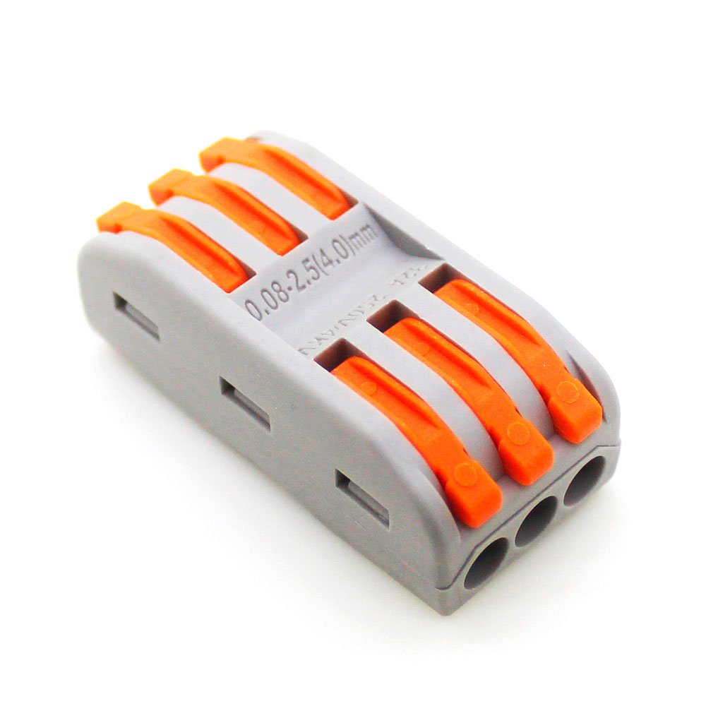 Колодка клемна VOLTRONIC SPL-3 3-pin затискач 3-провідна Сірий (21729)