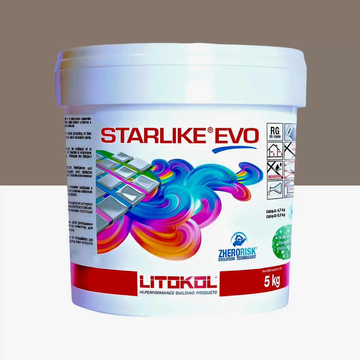 Затирка для плитки Litokol Starlike EVO 215 двокомпонентна епоксидна 5 кг Тортора