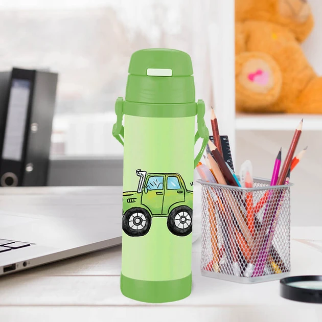 Термос детский Maestro MR-1640-50-B Car с силиконовой трубочкой 500 мл (2667485210) - фото 3 Термос детский Maestro MR-1640-50-B Car с силиконовой трубочкой 500 мл (2667485210) - фото 3