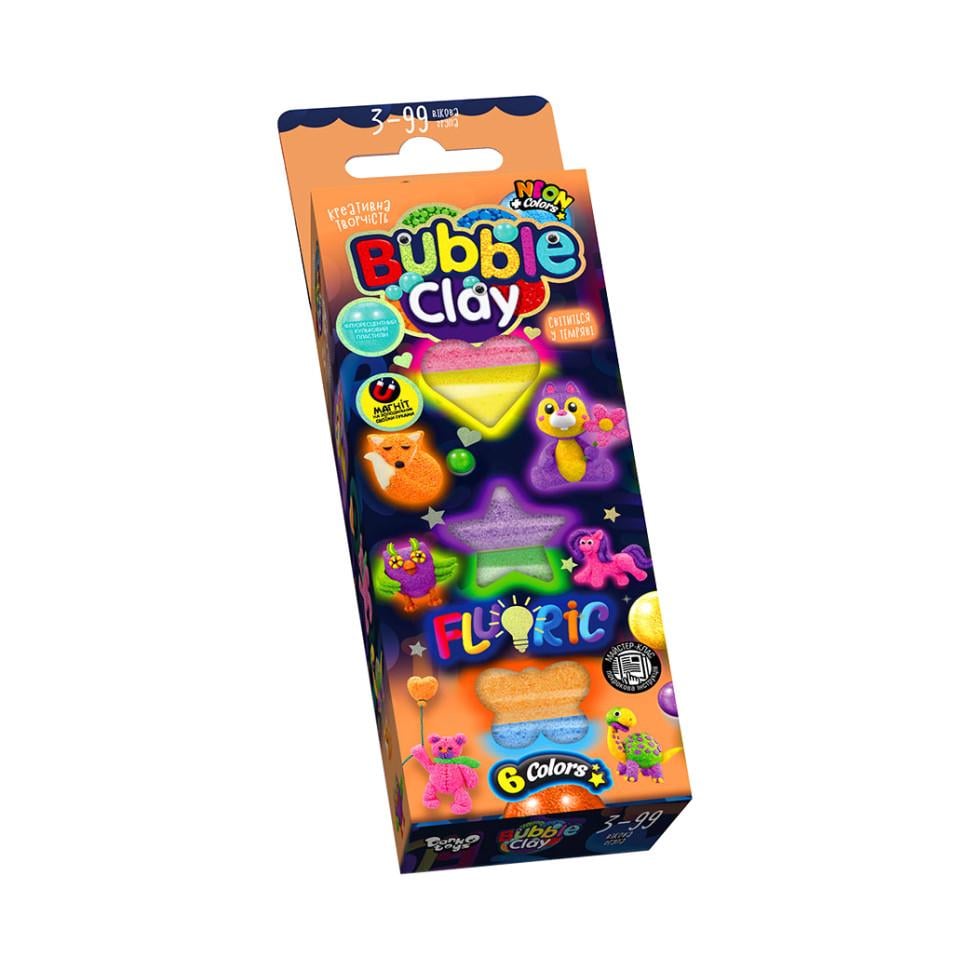 Набір для творчості Danko Toys BUBBLE CLAY FLUORIC укр. від 3 років 12х6х2 см Різнокольоровий (PZ-340-P-231) Набір для творчості Danko Toys BUBBLE CLAY FLUORIC укр. від 3 років 12х6х2 см Різнокольоровий (PZ-340-P-231)