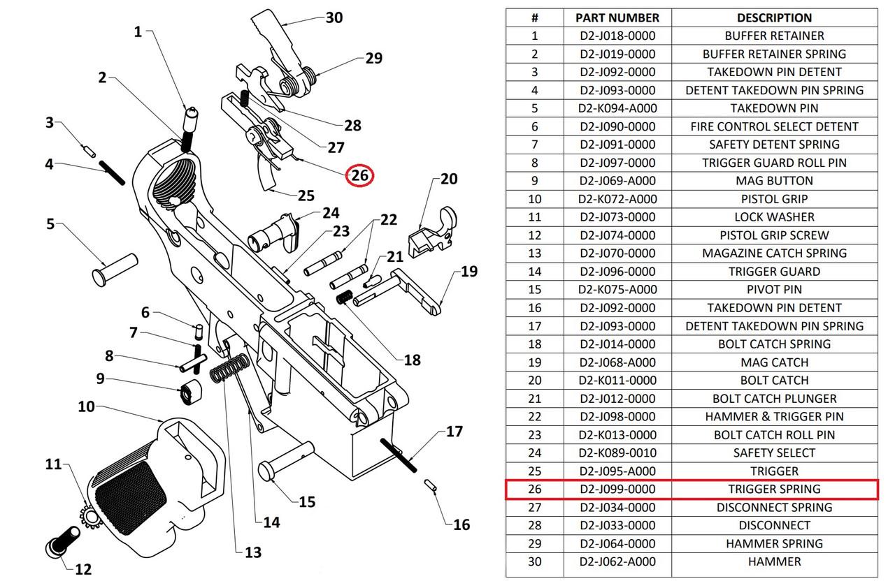 Пружина спускового крючка AR-15 (2337699959) - фото 4 Пружина спускового крючка AR-15 (2337699959) - фото 4
