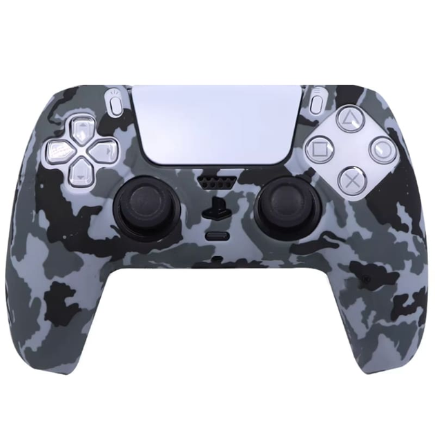 Чехол силиконовый для джойстика PS5 Dualsense Honson Cерый камуфляж