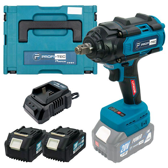 Гайковерт аккумуляторный PROFI-TEC PTW820BL 20V безщеточный ударный (007043)