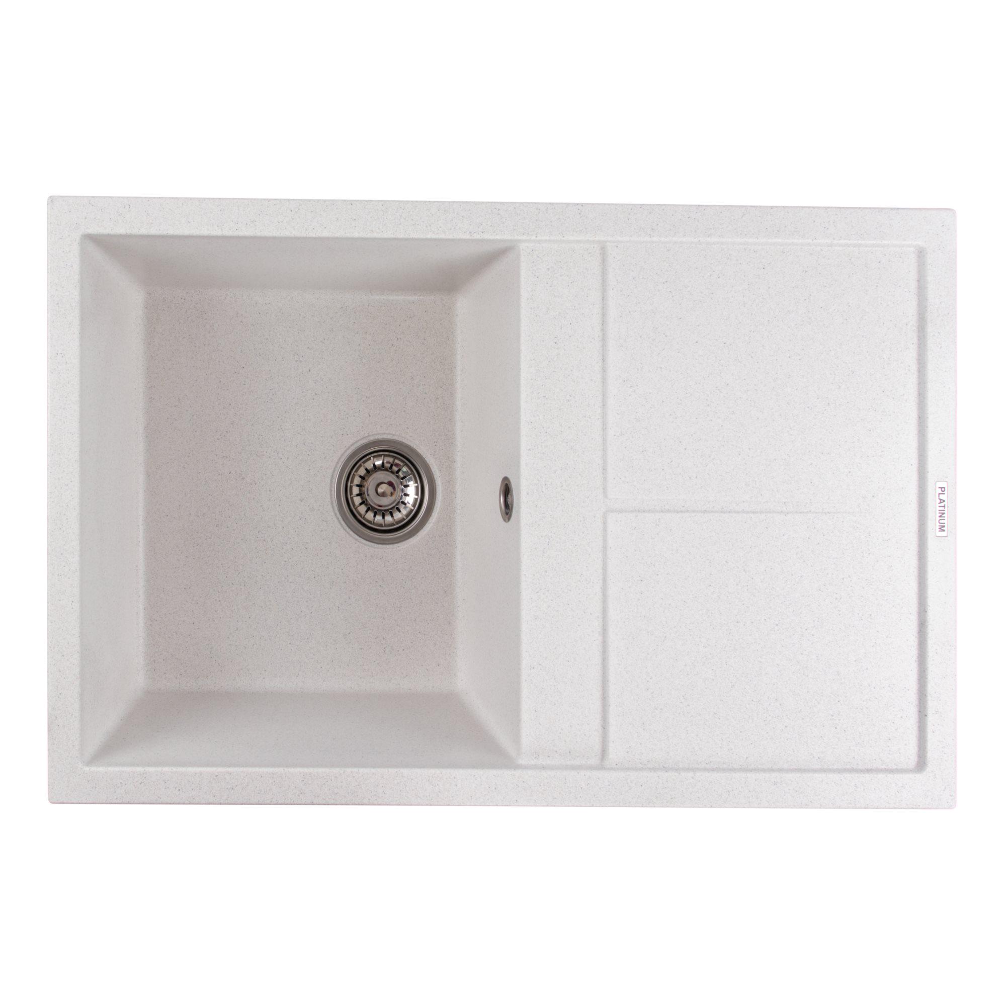 Мойка гранитная для кухни Platinum 7950 Selena матовая Белый Мойка гранитная для кухни Platinum 7950 Selena матовая Белый