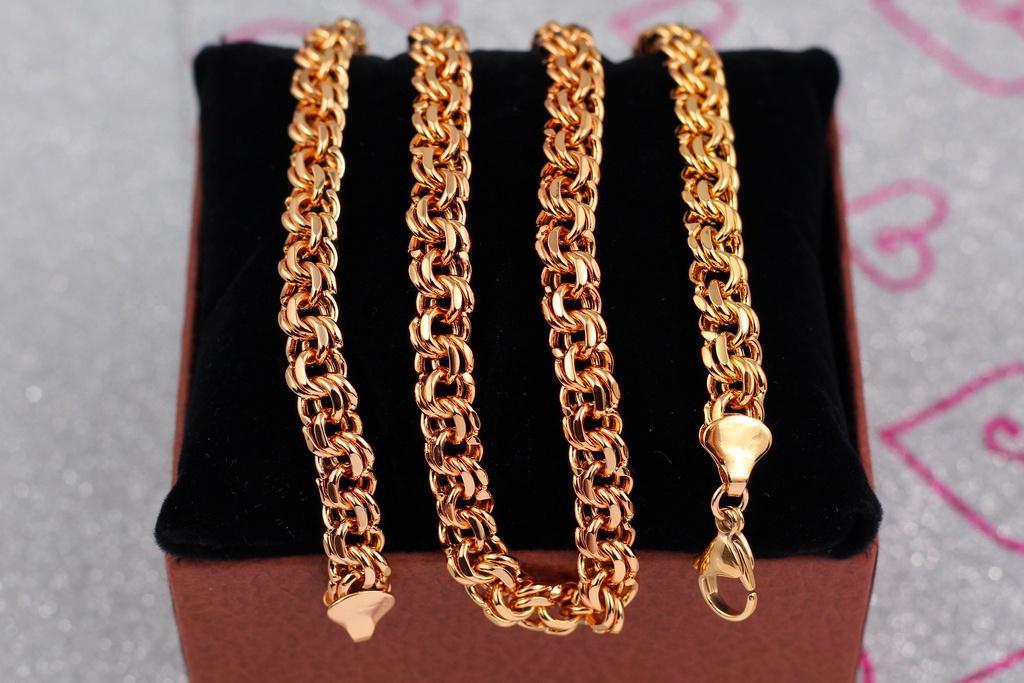 Ланцюг Xuping Jewelry круглий бісмарк 60 см 7 мм Золотистий (28094248)