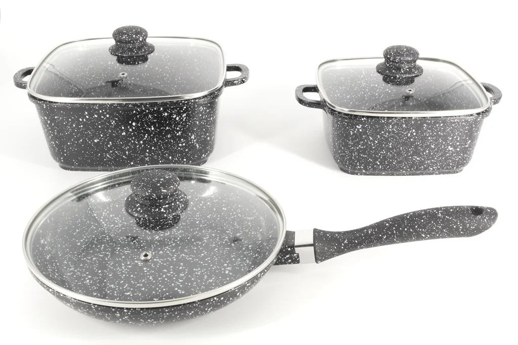 Набір посуду A-Plus з мармуровим покриттям 6 пр.