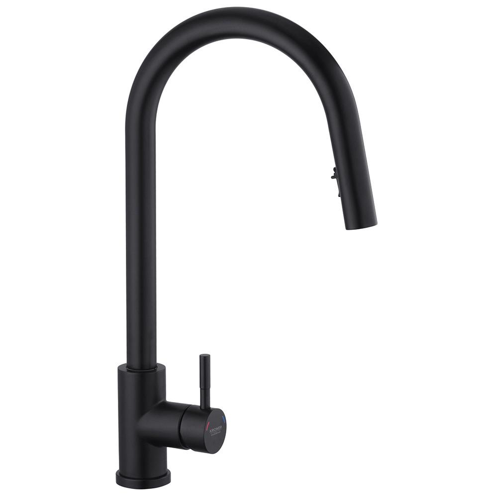 Смеситель для кухни Kroner KRP Edelstahl Klassisch-SCH03915 CV032282 Черный (217780)