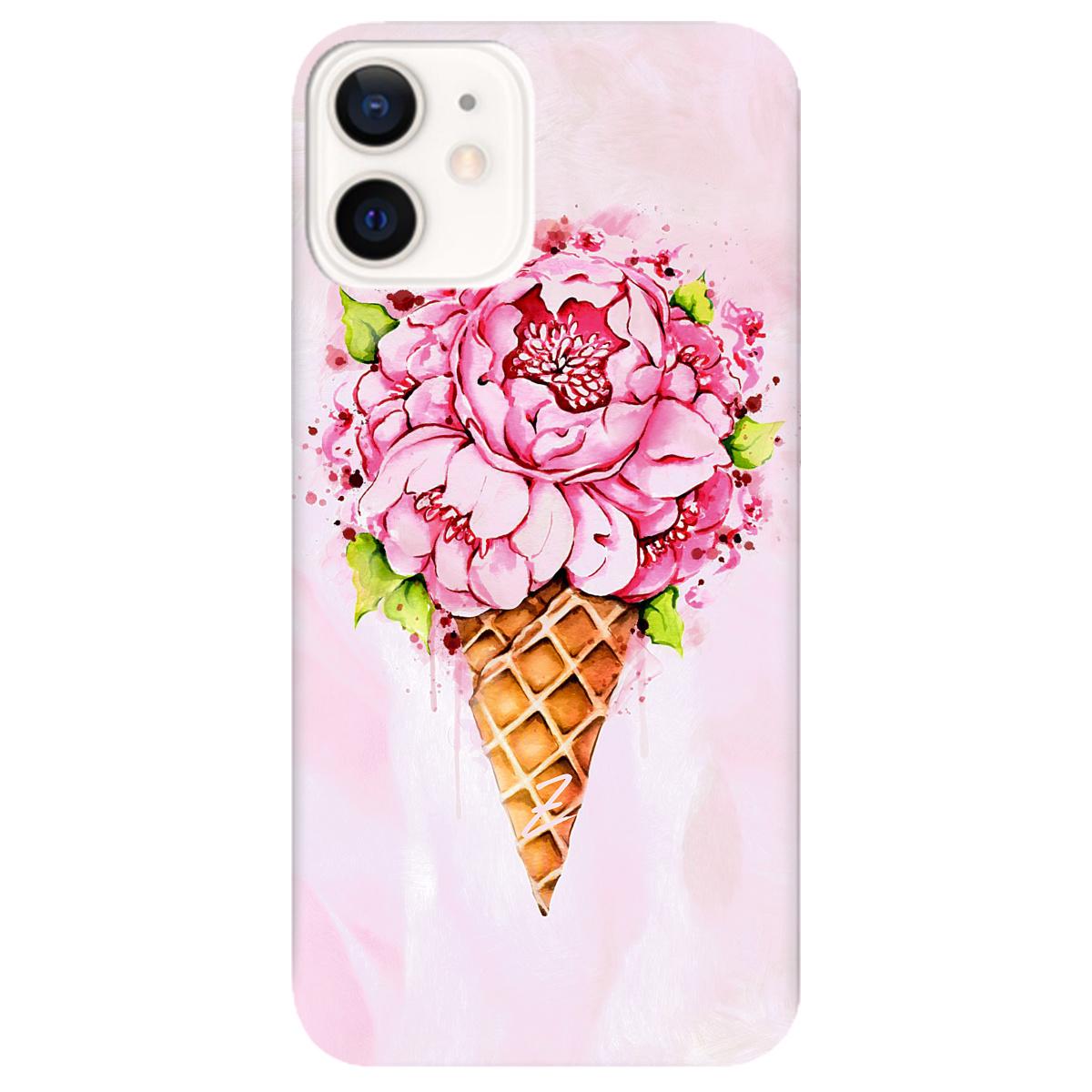 Силиконовый чехол Zorrov для Apple iPhone 12 Mini - Ice cream (14050040134088374)