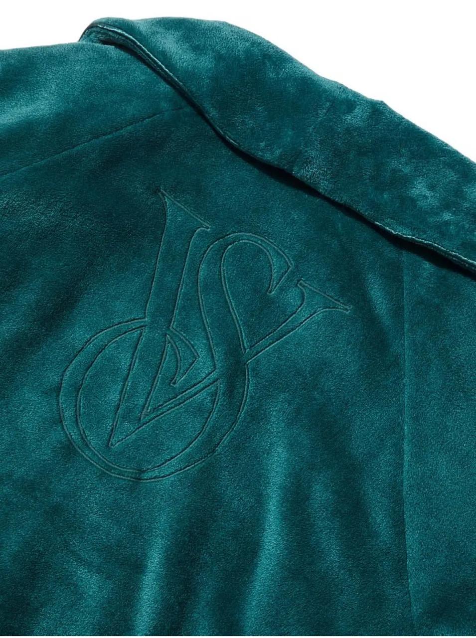 Халат женский плюшевый Victoria's Secret Short Cozy Robe XS/S Изумрудный (2816316898) - фото 2