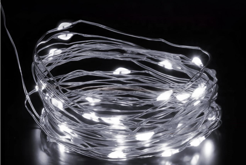 Гирлянда новогодняя Капли Росы белая проволока 10 м USB 100 LED Белый (2437752043)