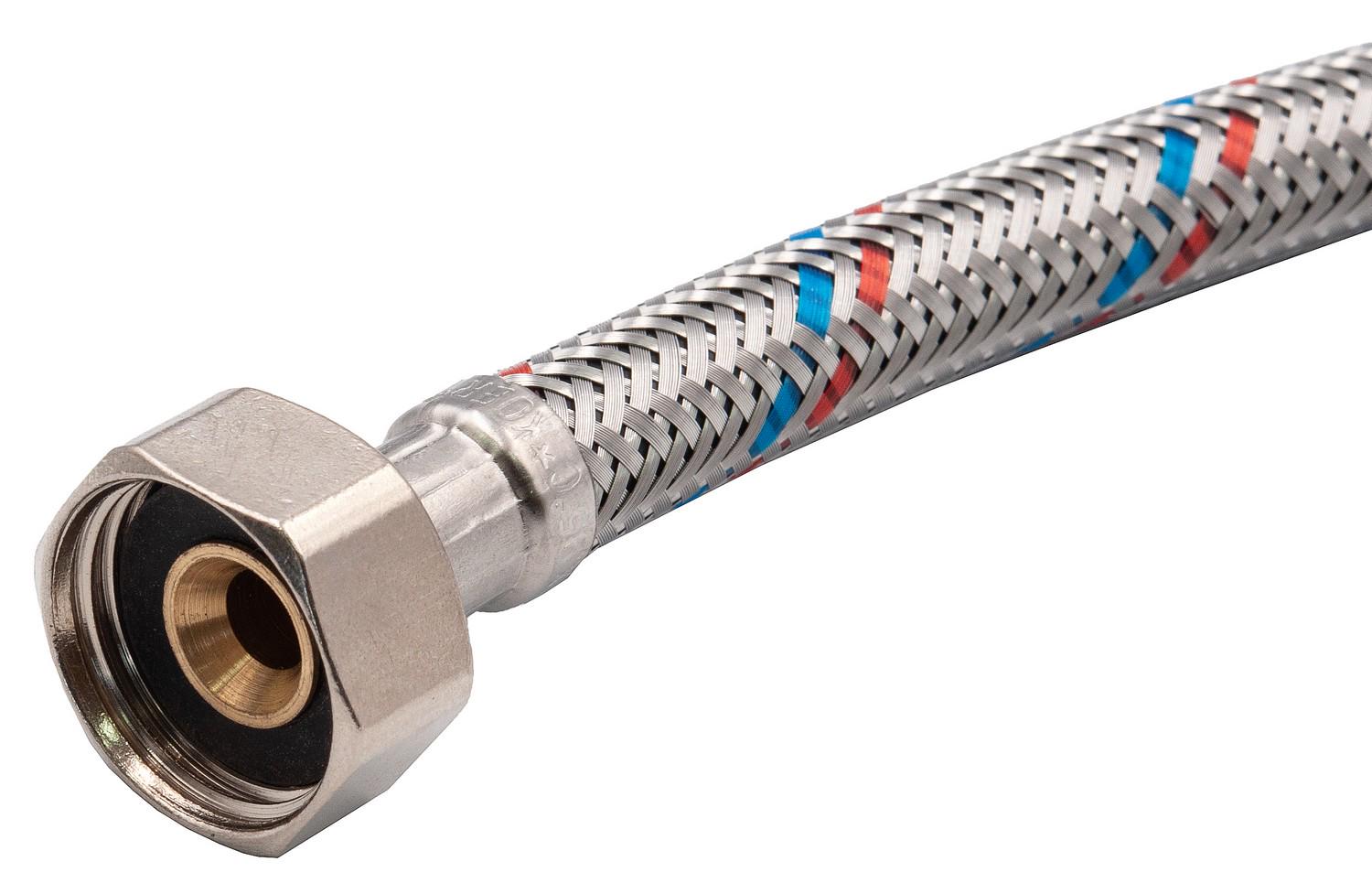 Подводка гибкая KOER шланг 1/2" L1500 мм гайка-гайка нержавеющая оплетка (KR0259) - фото 2 Подводка гибкая KOER шланг 1/2" L1500 мм гайка-гайка нержавеющая оплетка (KR0259) - фото 2