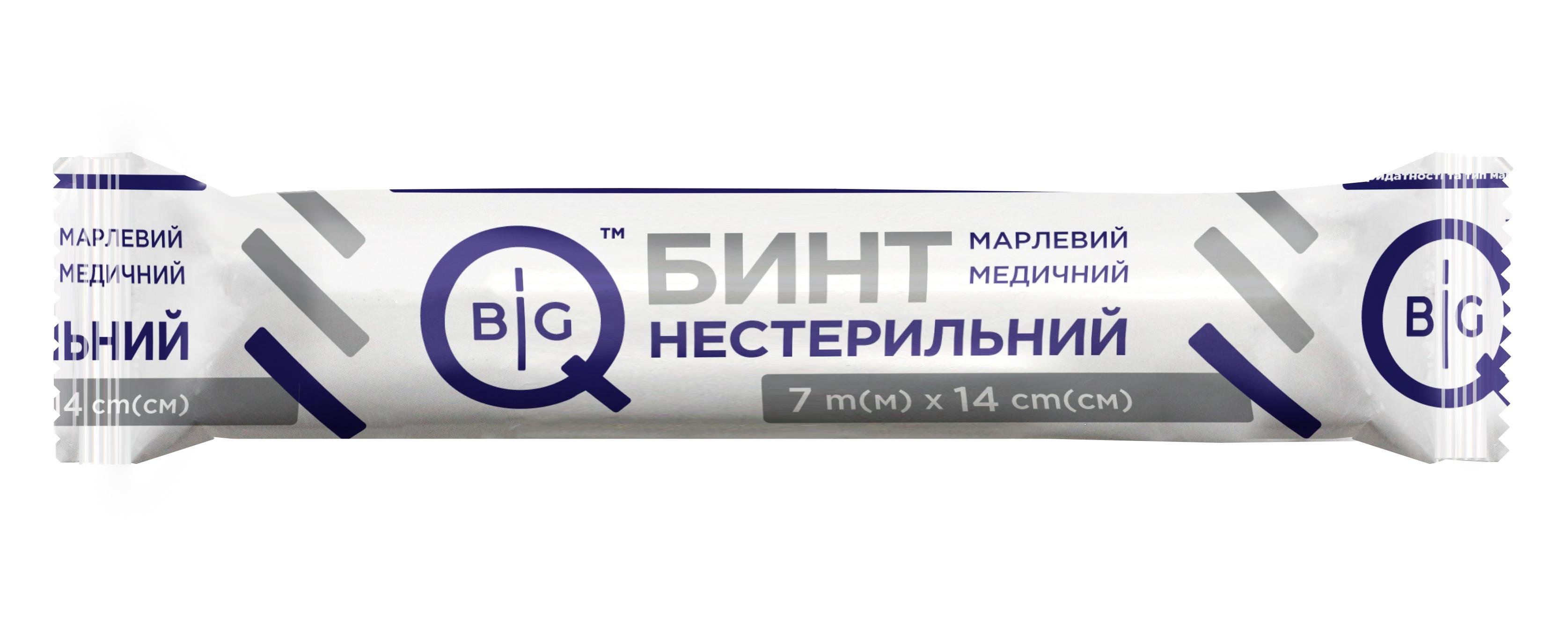 Бинт медицинский BigQ тип 17 нестерильный марлевый 7 м 14 см (CO003175)