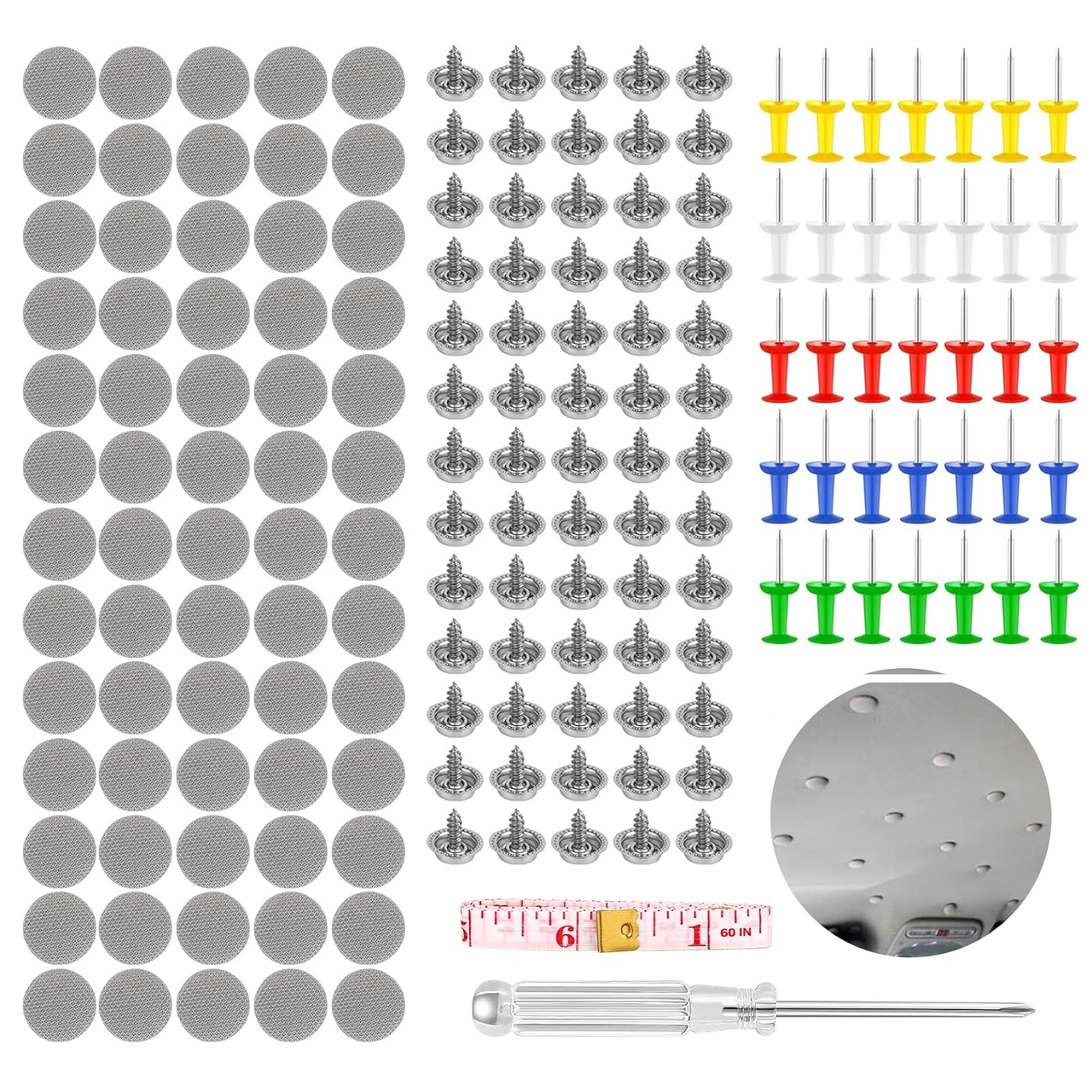 Кнопки для фіксації обшивки стелі автомобіля Сірий Кнопки для фіксації обшивки стелі автомобіля Сірий