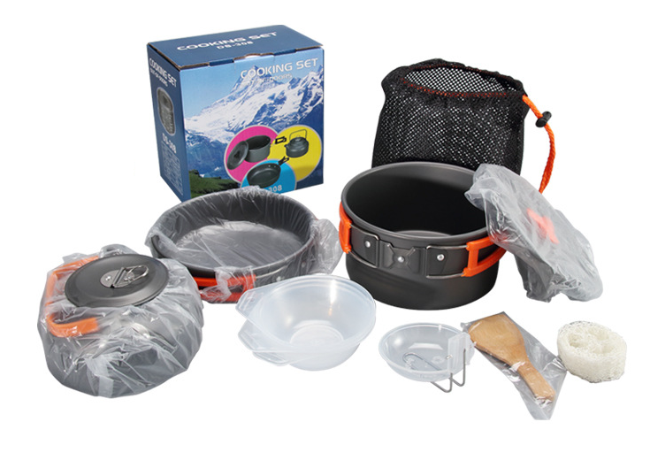 Набір туристичного посуду Halin DS-308 Orange - фото 5 Набір туристичного посуду Halin DS-308 Orange - фото 5