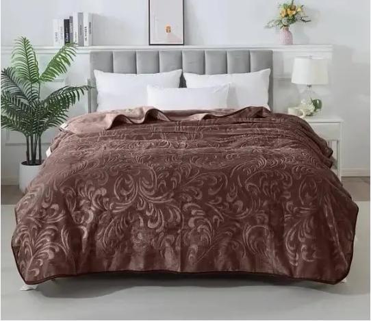 Плед акриловый евро 220x240 см Коричневый (Д-al-akr-001-015)