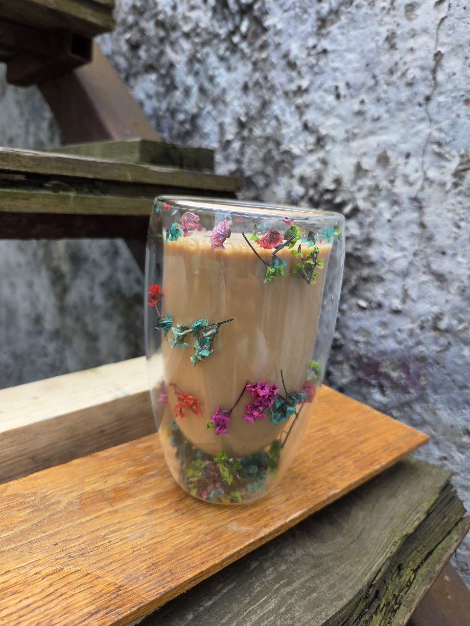 Склянка скляна з подвійними стінками Сухоцвіти 450 мл - фото 8