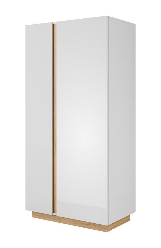 Шкаф для одежды Perfect Home Arco 2D/96 2-дверный Белый глянец/Дуб Грандсон (PFH-091038)