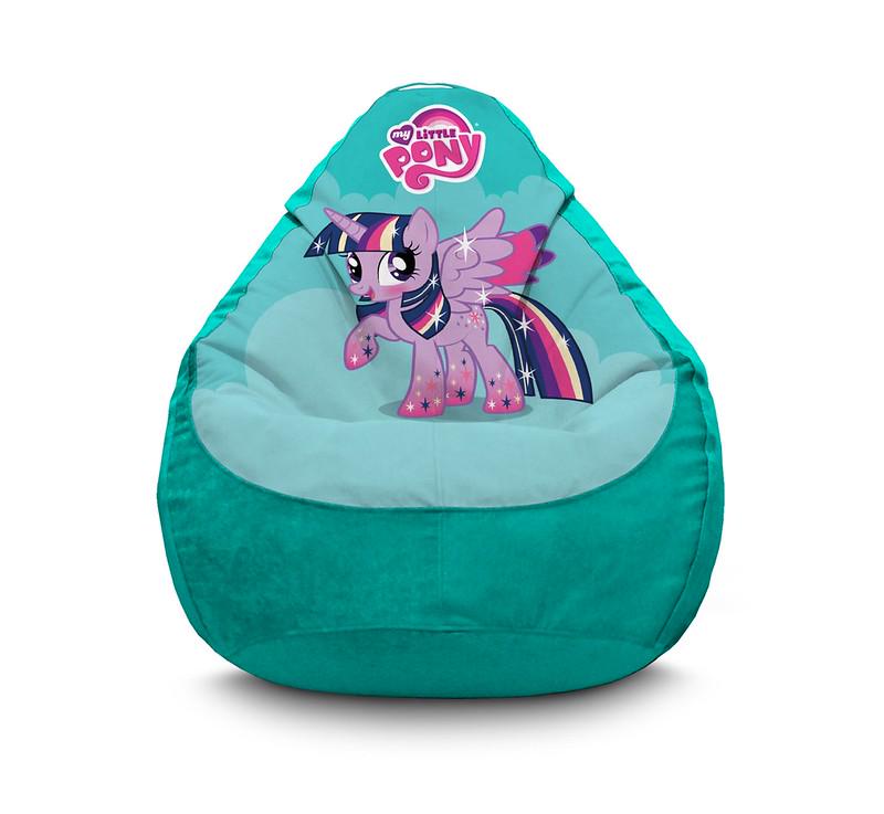 Кресло мешок My Little Pony Twilight Sparkle Флок XL 80х110 см Бирюзовый Кресло мешок My Little Pony Twilight Sparkle Флок XL 80х110 см Бирюзовый