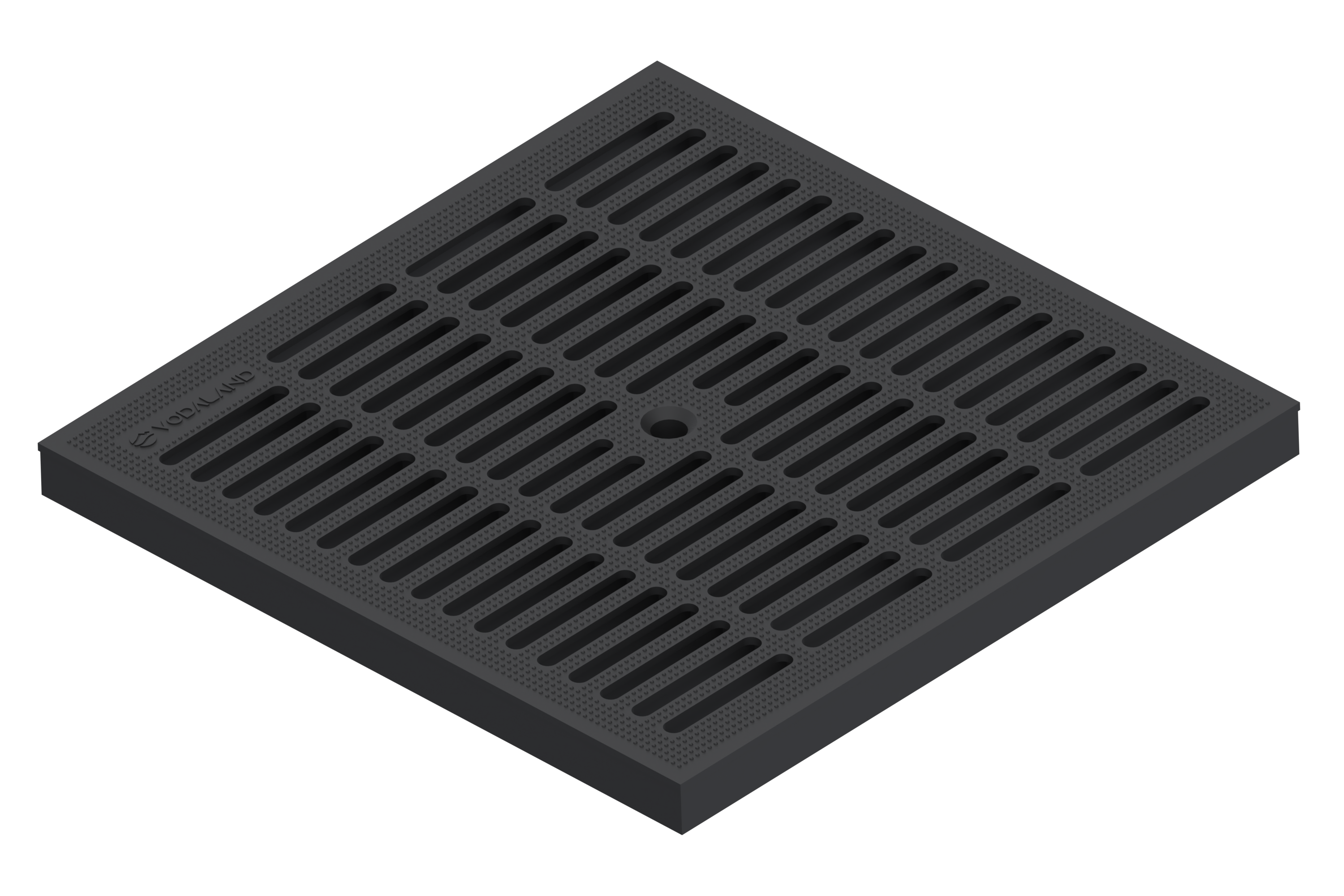 Решітка для дощоприймача Vodaland Base пластикова чарункова сітчаста клас А15 300х300 мм Чорний (3380)