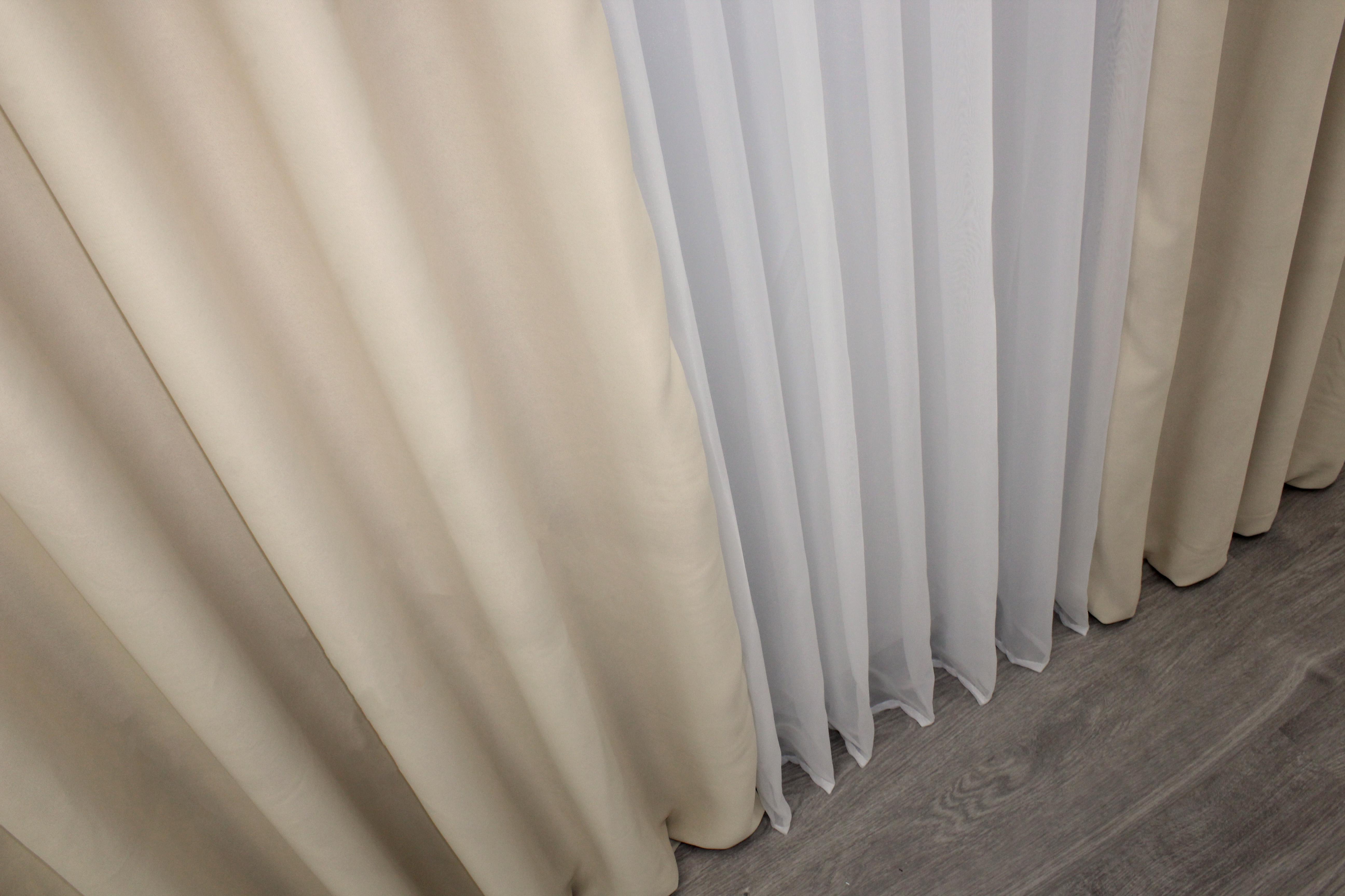 Комплект штор VR-Textil Bagema Rvs № 1007ш 100х270 см 2 шт. Кремовий (31-500) - фото 5