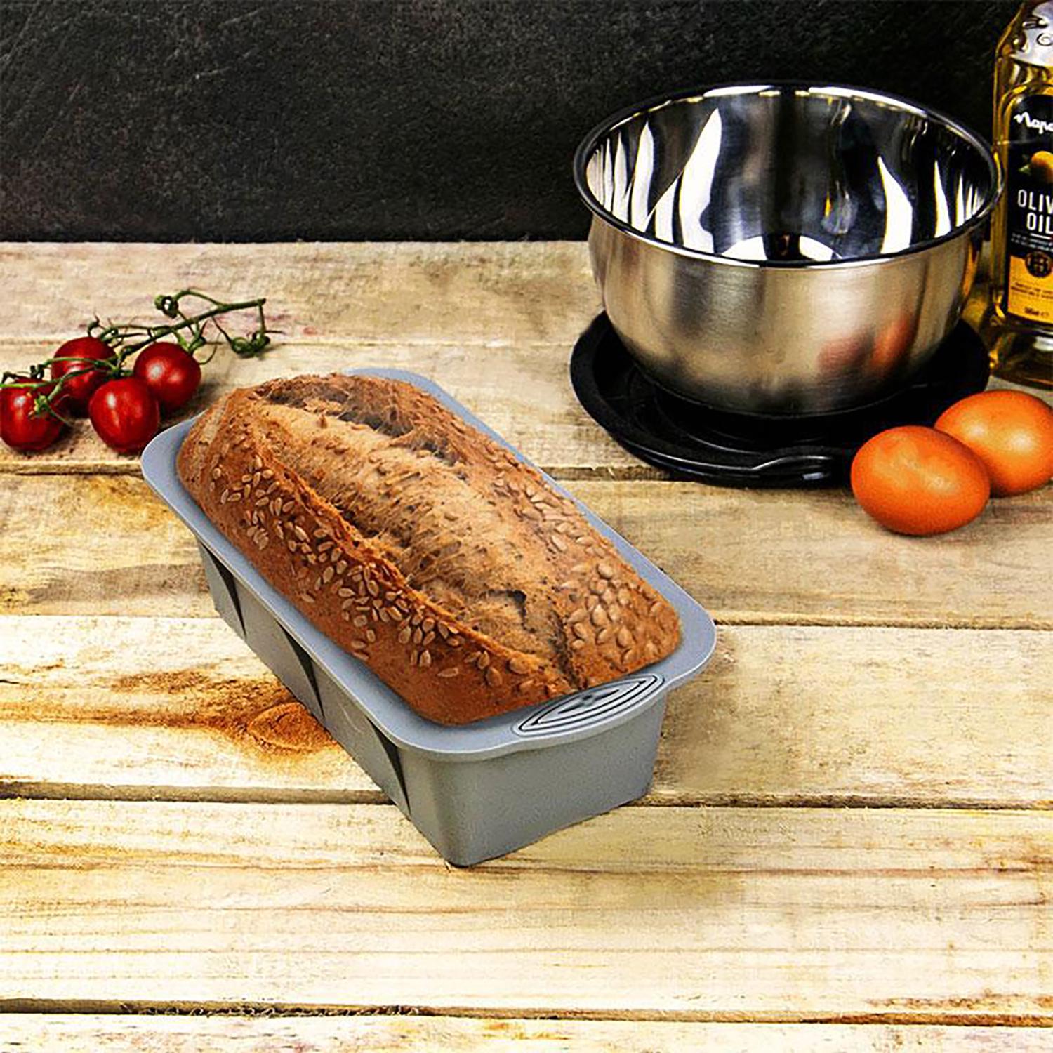 Форма для выпекания хлеба силиконовая 25х11,5х6 см Розовый (84854) - фото 10