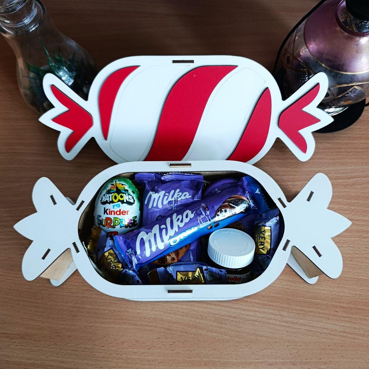 Бокс со сладостями милка для ребенка/девушки на день рождения/новый год/день влюбленных/8 марта (ar265) - фото 3