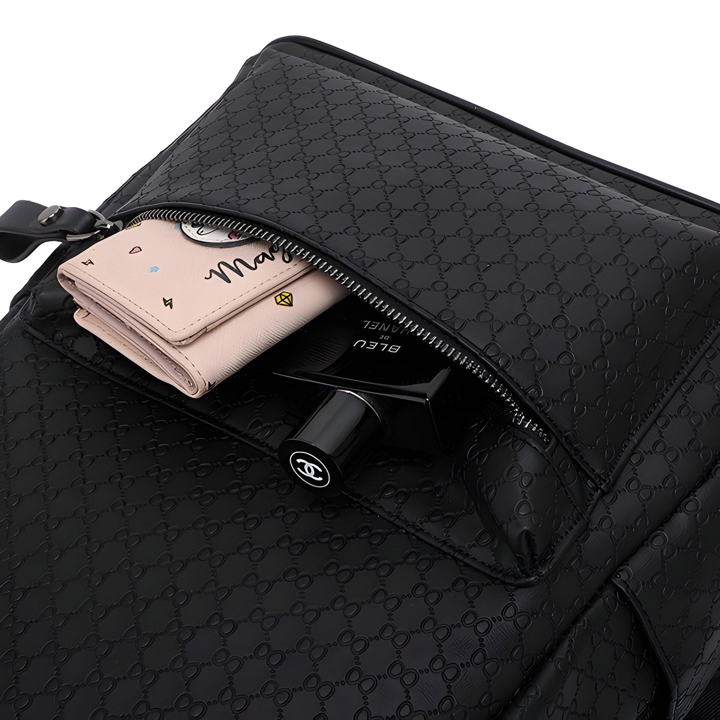 Рюкзак женский повседневный 30х15х36 см Черный (2255) - фото 6