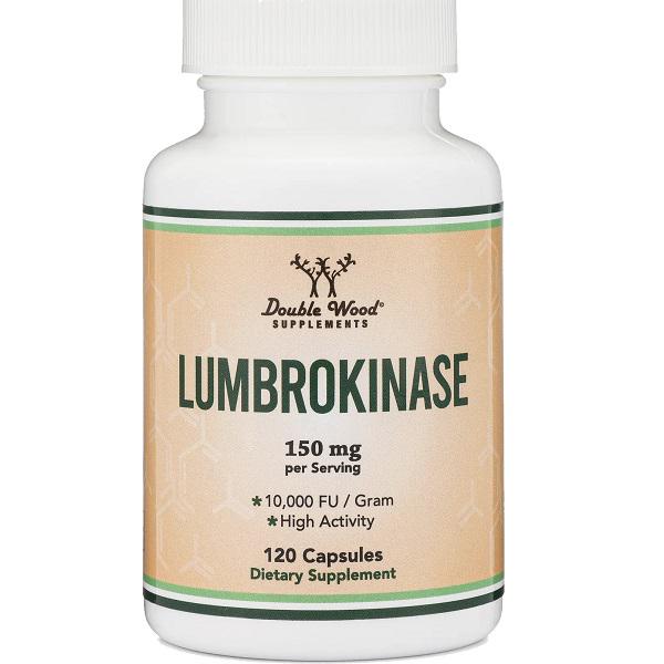 Комплекс Double Wood Lumbrokinase 150 мг 10000 FU 60 порцій 120 капсул для профілактики тиску та кровообігу (000020099)