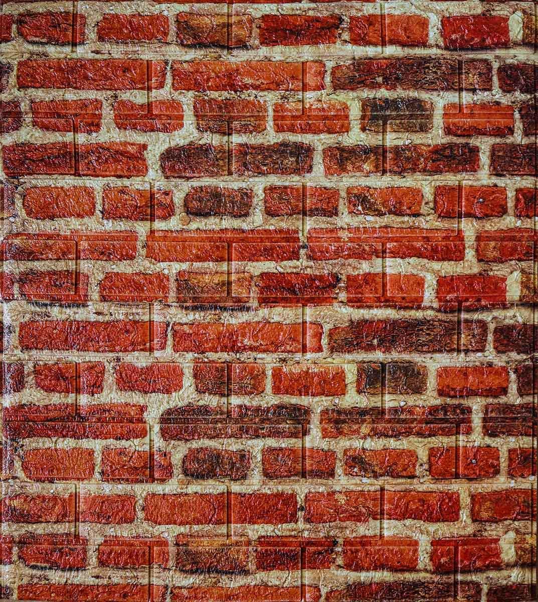 3D-панель декоративная самоклеющаяся Кирпич 700x770x5 мм Красный (243) 3D-панель декоративная самоклеющаяся Кирпич 700x770x5 мм Красный (243)