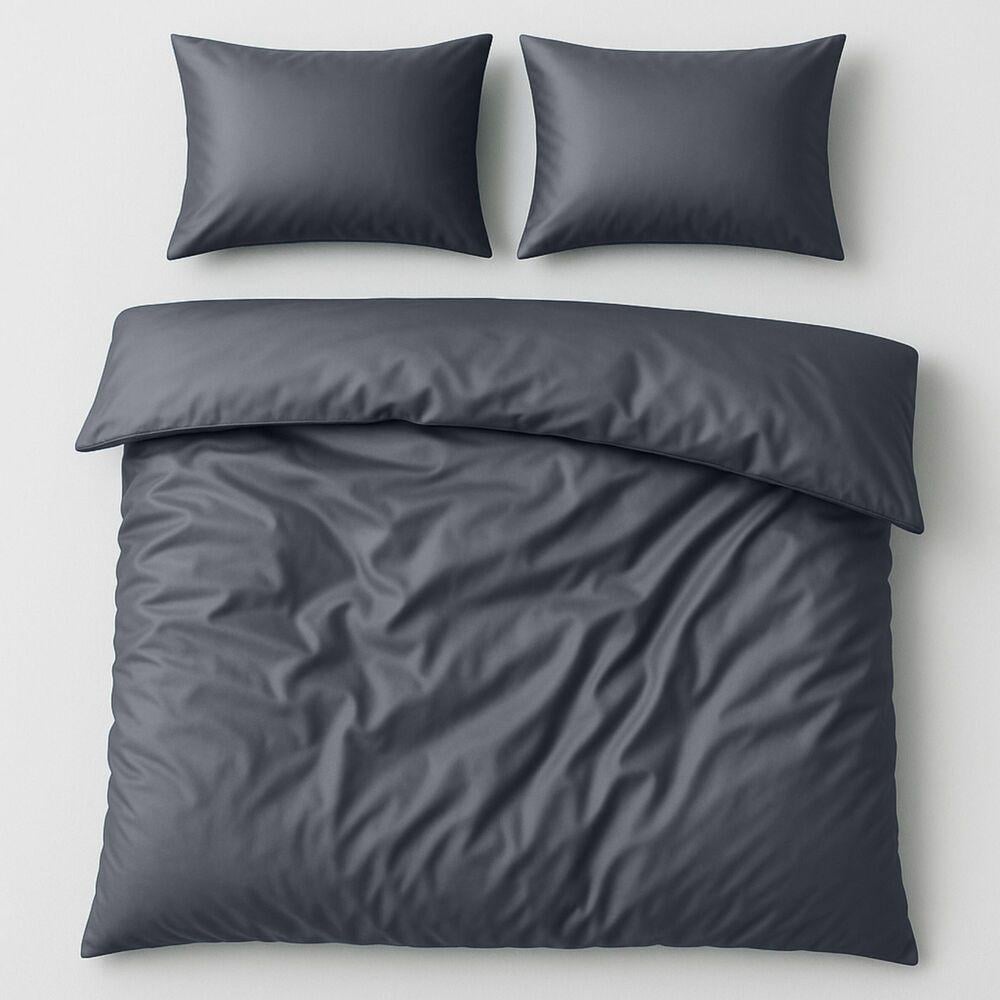 Комплект постельного белья евро IDEIA премиум сатин хлопок пододеяльник 200x220 см/2 наволочки 50x70 см Темно-серый (26846) - фото 1 Комплект постельного белья евро IDEIA премиум сатин хлопок пододеяльник 200x220 см/2 наволочки 50x70 см Темно-серый (26846) - фото 1