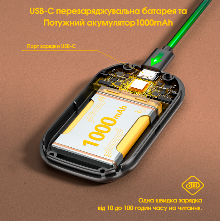 Лампа для читання GLOCUSENT GL023 міні-потрійна Gray (2644993472) - фото 5