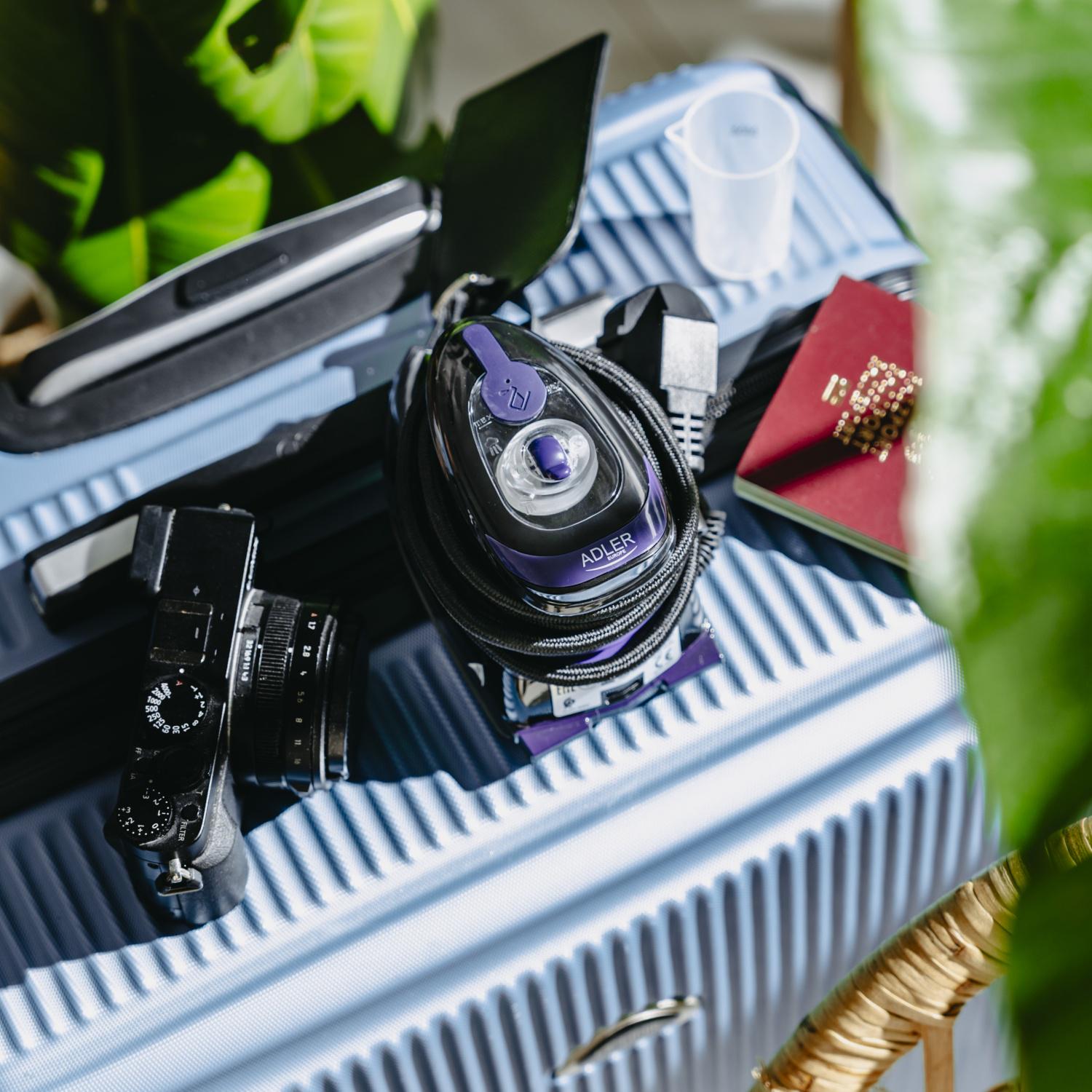 Утюг дорожный Adler AD 5049 с керамической подошвой 420 Вт Черный/Фиолетовый (30167611) - фото 8 Утюг дорожный Adler AD 5049 с керамической подошвой 420 Вт Черный/Фиолетовый (30167611) - фото 8