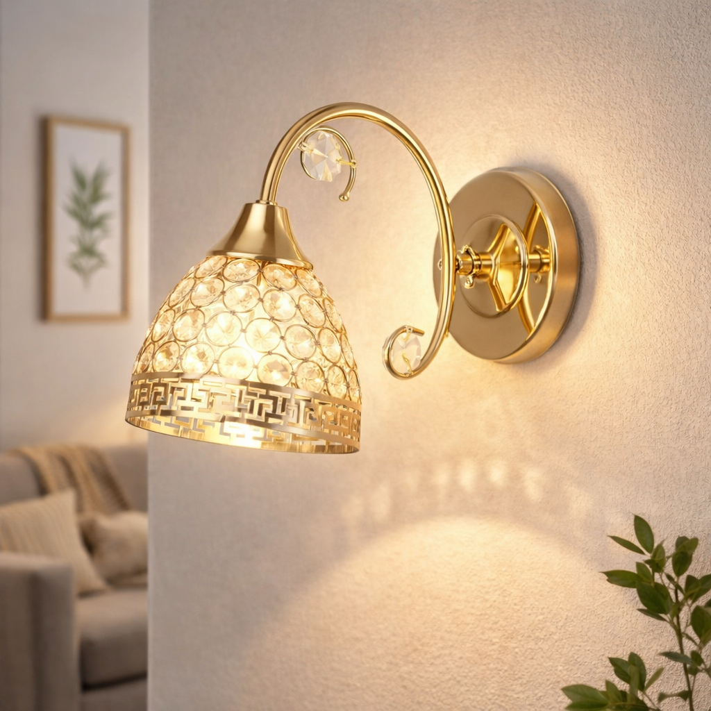 Бра Sirius в классическом стиле под одну лампу Е27 Золотой (B N3711/1W FGD)