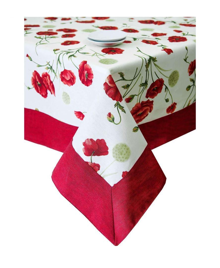 Скатерть Living Маки с кантом 140x180 см