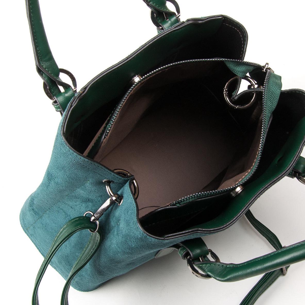 Женская модельная сумка из замша Fashion 3857 Зеленый - фото 4 Женская модельная сумка из замша Fashion 3857 Зеленый - фото 4