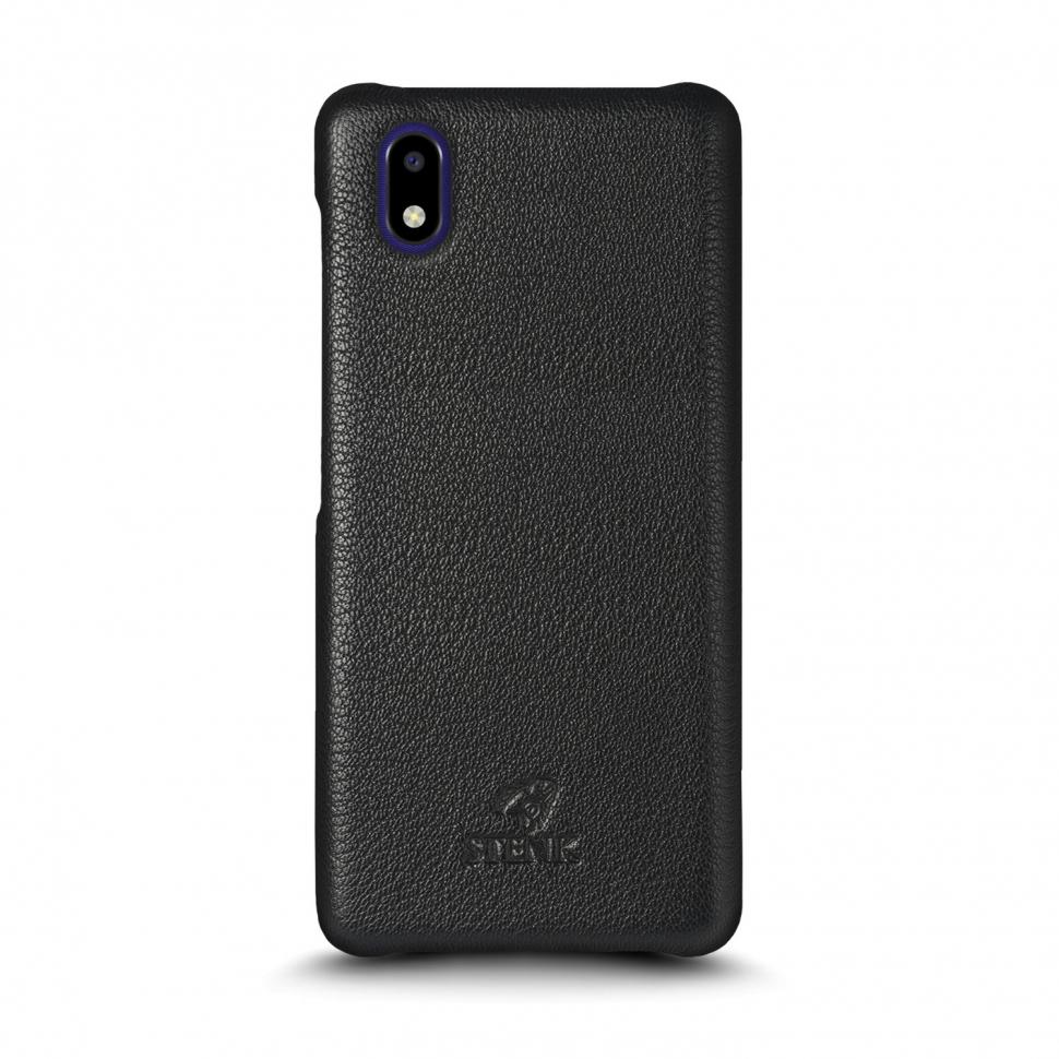 Кожаная накладка Stenk Cover для ZTE Blade A3 (2020) Черная (69512)