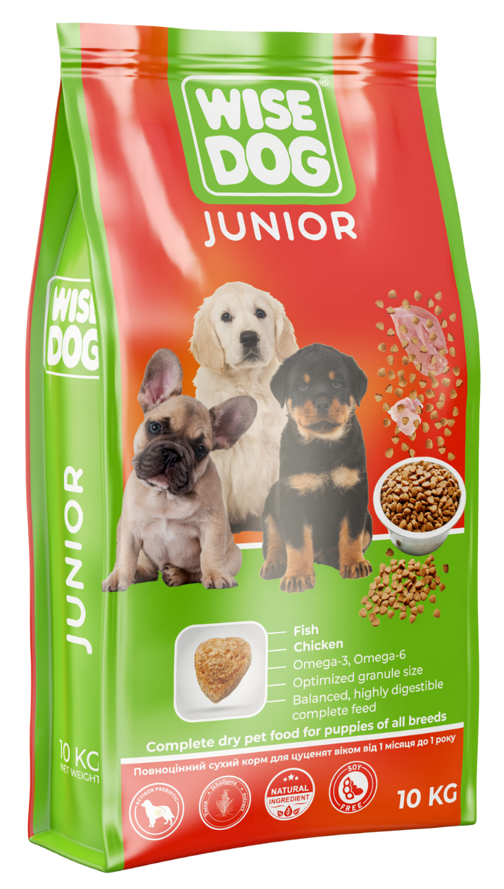Корм для щенков Wise Dog Junior Сбалансированный полноценный сухой всех пород (35216735)