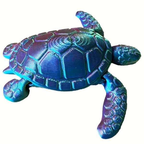 Антистресс 3D-печатная подвижная Черепаха из PLA 8 см Разноцветный (26138146)