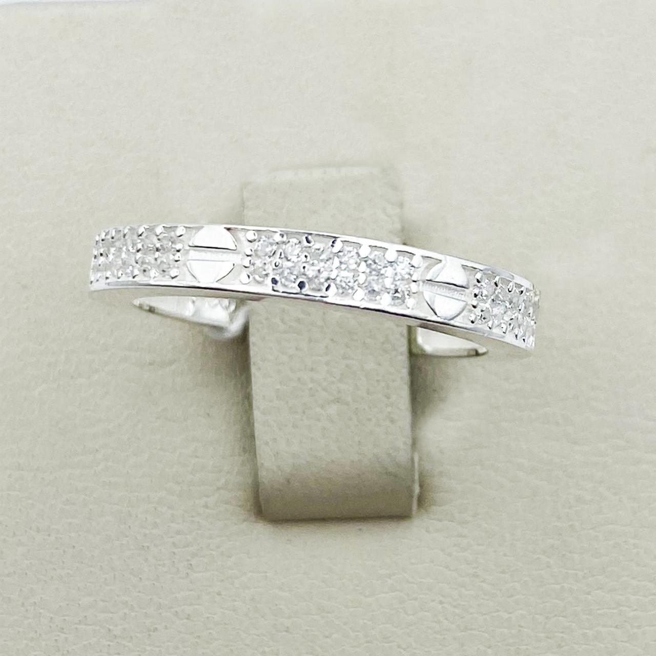 Кольцо серебряное с кубическим цирконием Картье р. 17,5 2,22 г (1907157460)