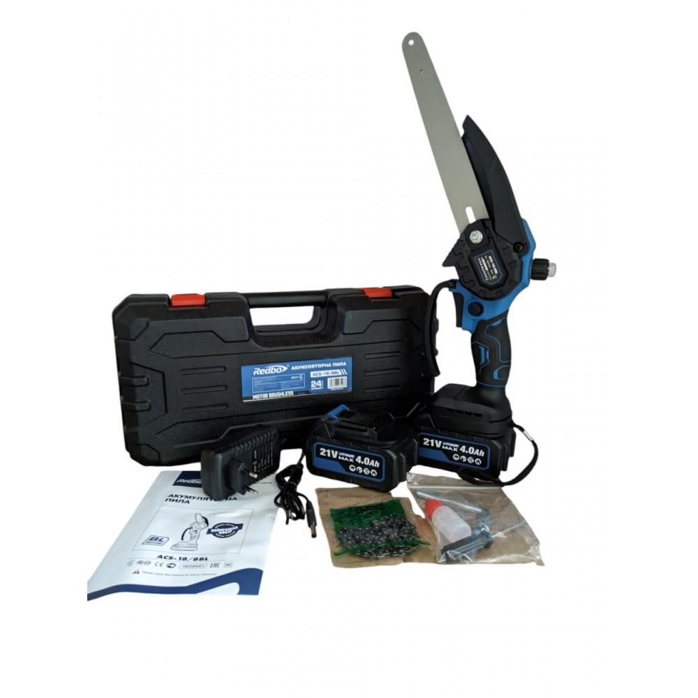 Акумуляторна ланцюгова міні пила Redbo ACS/18BL безщітковий двигун (REDBO ACS -18/8 BL)