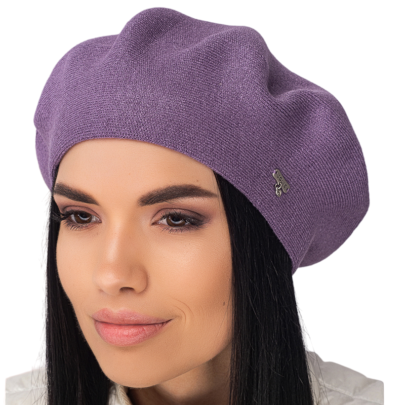 Берет женский Leks Клеопатра двойной шерстяной Фиолетовый (129702